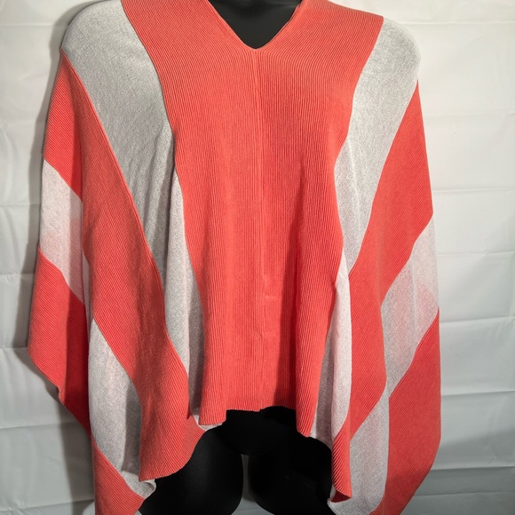 Coral and White Striped Sweater - Picture 2 of 15